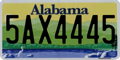 AL license plate 5AX4445
