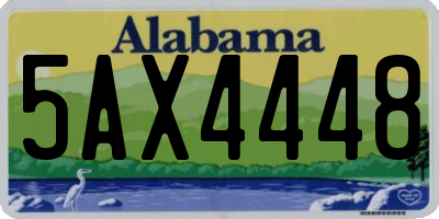 AL license plate 5AX4448