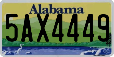 AL license plate 5AX4449