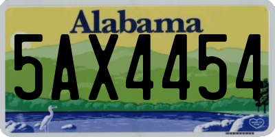 AL license plate 5AX4454