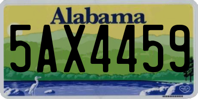 AL license plate 5AX4459