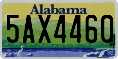 AL license plate 5AX4460