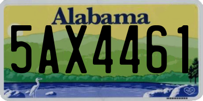 AL license plate 5AX4461