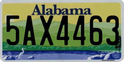 AL license plate 5AX4463