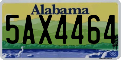 AL license plate 5AX4464