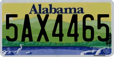 AL license plate 5AX4465