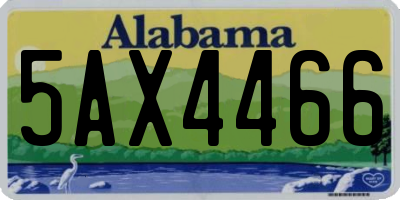 AL license plate 5AX4466