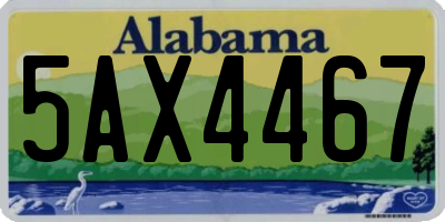 AL license plate 5AX4467