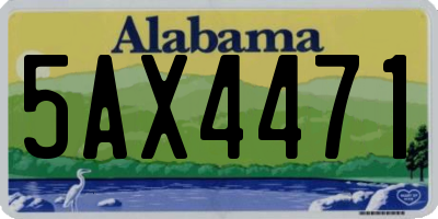 AL license plate 5AX4471