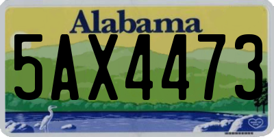AL license plate 5AX4473