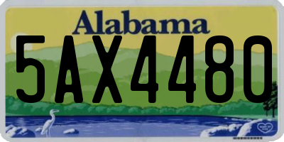 AL license plate 5AX4480