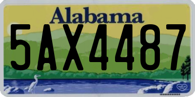 AL license plate 5AX4487