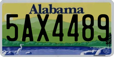AL license plate 5AX4489