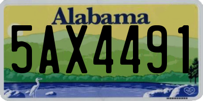 AL license plate 5AX4491