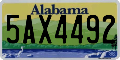 AL license plate 5AX4492