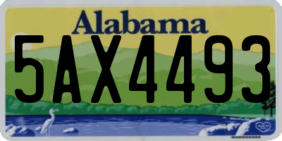 AL license plate 5AX4493