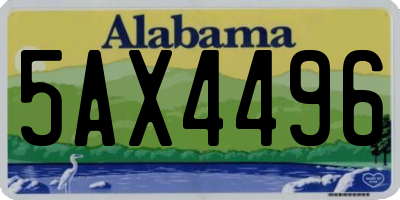 AL license plate 5AX4496
