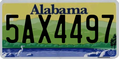 AL license plate 5AX4497