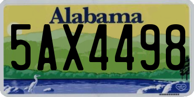 AL license plate 5AX4498