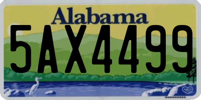 AL license plate 5AX4499