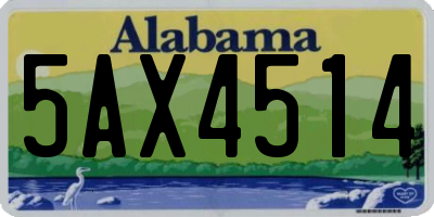 AL license plate 5AX4514