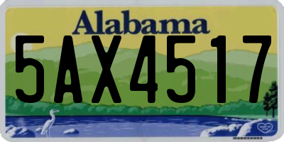 AL license plate 5AX4517