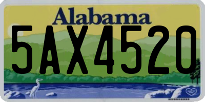AL license plate 5AX4520