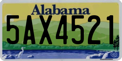 AL license plate 5AX4521