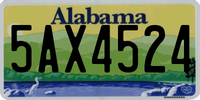 AL license plate 5AX4524
