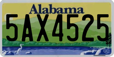 AL license plate 5AX4525