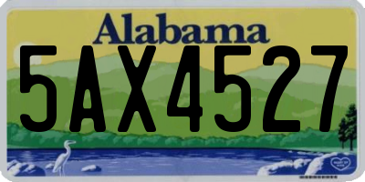 AL license plate 5AX4527