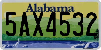 AL license plate 5AX4532