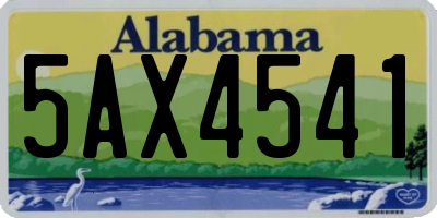 AL license plate 5AX4541