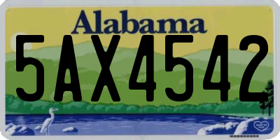 AL license plate 5AX4542