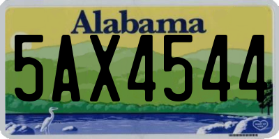 AL license plate 5AX4544