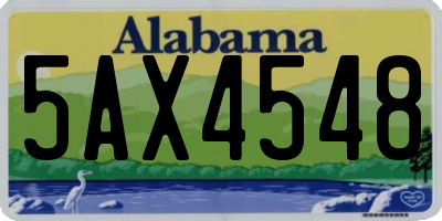 AL license plate 5AX4548