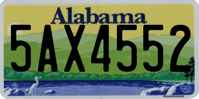 AL license plate 5AX4552