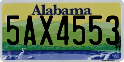 AL license plate 5AX4553