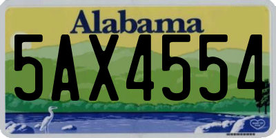 AL license plate 5AX4554