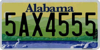 AL license plate 5AX4555