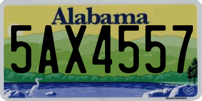 AL license plate 5AX4557