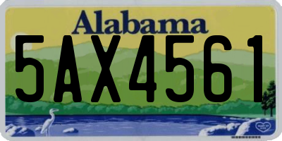 AL license plate 5AX4561