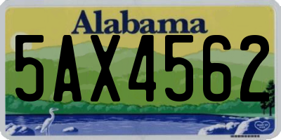 AL license plate 5AX4562