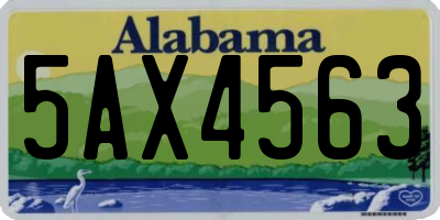 AL license plate 5AX4563