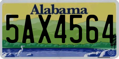 AL license plate 5AX4564
