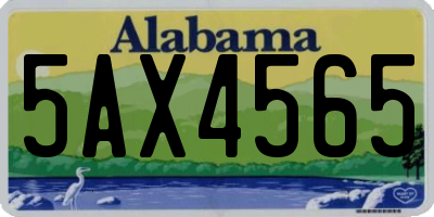 AL license plate 5AX4565