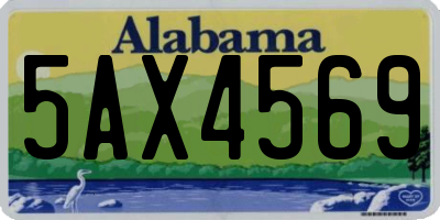 AL license plate 5AX4569