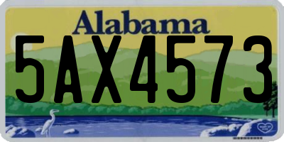 AL license plate 5AX4573