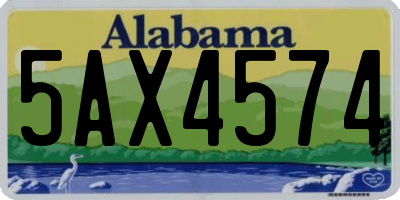 AL license plate 5AX4574