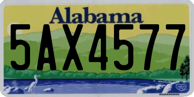 AL license plate 5AX4577